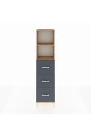 Arges Dolap 2 Raflı 3 Çekmeceli 44x30x182 Çam-Antrasit