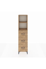 Arges Dolap 2 Raflı 3 Çekmeceli 44x30x182 Çam-Çam