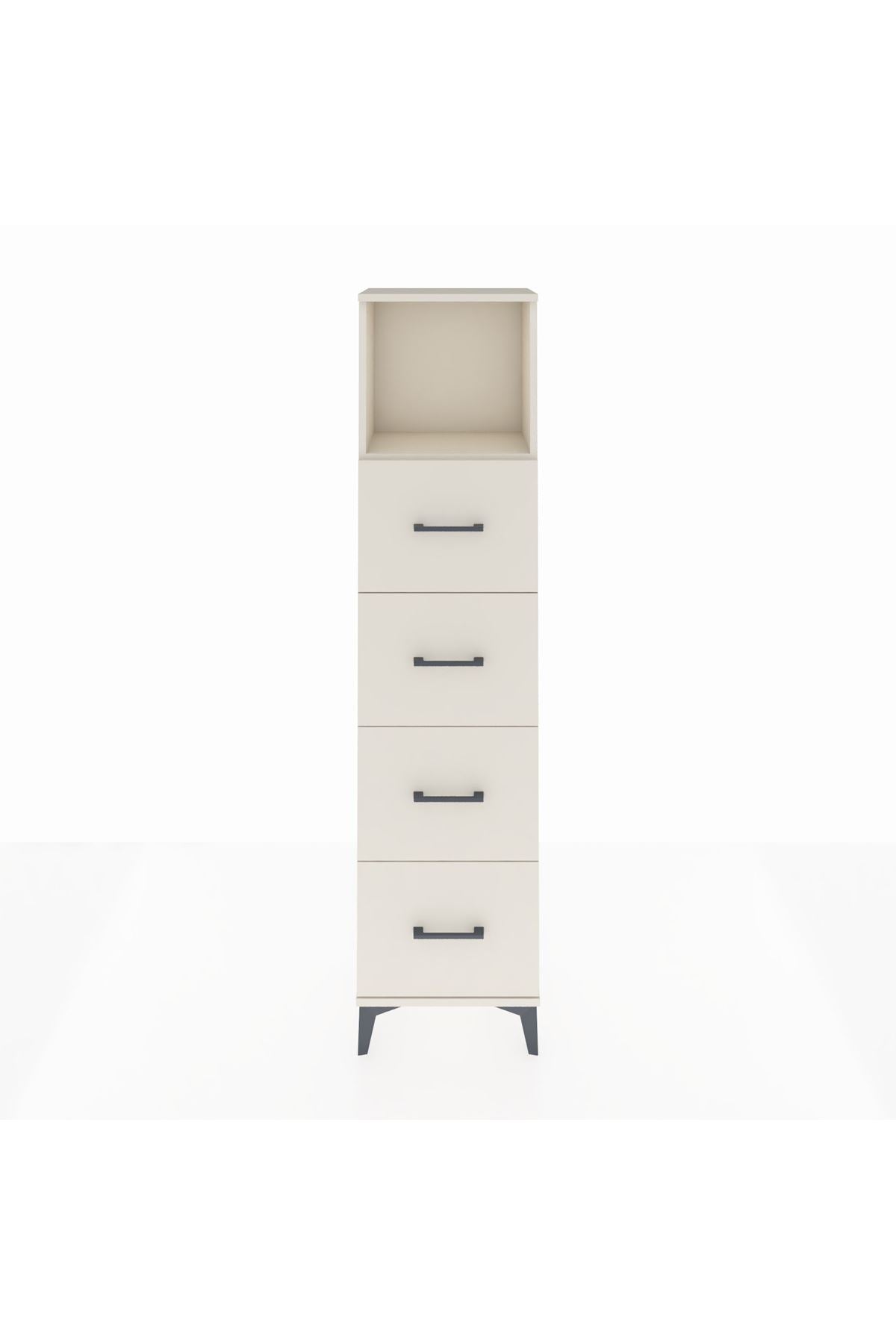 Arges Dolap Tek Raflı 4 Çekmeceli 44x30x182 Aytaşı-Aytaşı