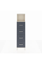 Arges Dolap Tek Raflı 4 Çekmeceli 44x30x182 Aytaşı-Antrasit