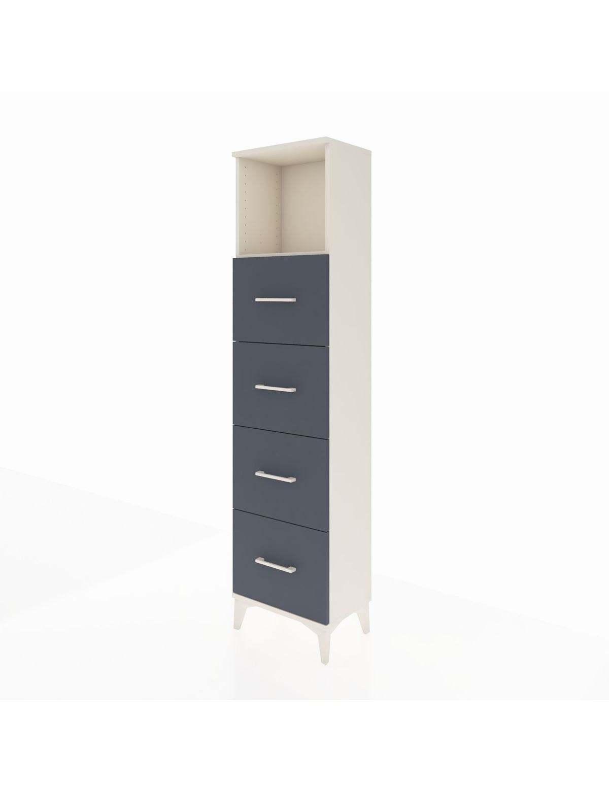 Arges Dolap Tek Raflı 4 Çekmeceli 44x30x182 - S22M053V2A