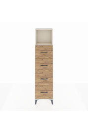 Arges Dolap Tek Raflı 4 Çekmeceli 44x30x182 Aytaşı-Çam