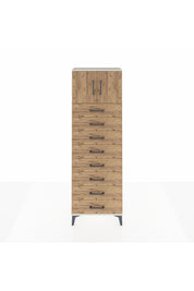 Arges Dolap 2 Raflı 8 Çekmeceli 2 Kapaklı 60x30x182 Aytaşı-Çam