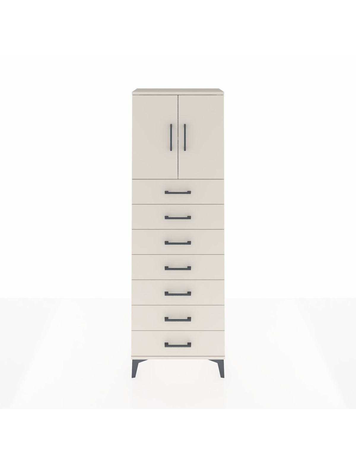 Arges Dolap 2 Raflı 7 Çekmeceli 2 Kapaklı 60x30x182 Aytaşı-Aytaşı