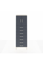 Arges Dolap 2 Raflı 7 Çekmeceli 2 Kapaklı 60x30x182 Aytaşı-Antrasit