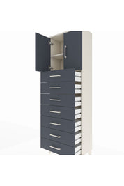 Arges Dolap 2 Raflı 7 Çekmeceli 2 Kapaklı 60x30x182 Aytaşı-Antrasit