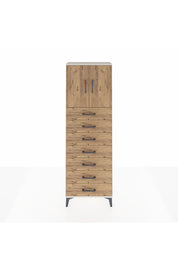 Arges Dolap 2 Raflı 7 Çekmeceli 2 Kapaklı 60x30x182 Aytaşı-Çam