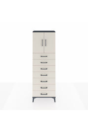 Arges Dolap 2 Raflı 7 Çekmeceli 2 Kapaklı 60x30x182 Antrasit-Aytaşı