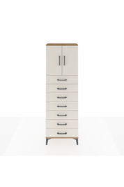 Arges Dolap 2 Raflı 7 Çekmeceli 2 Kapaklı 60x30x182 Çam-Aytaşı