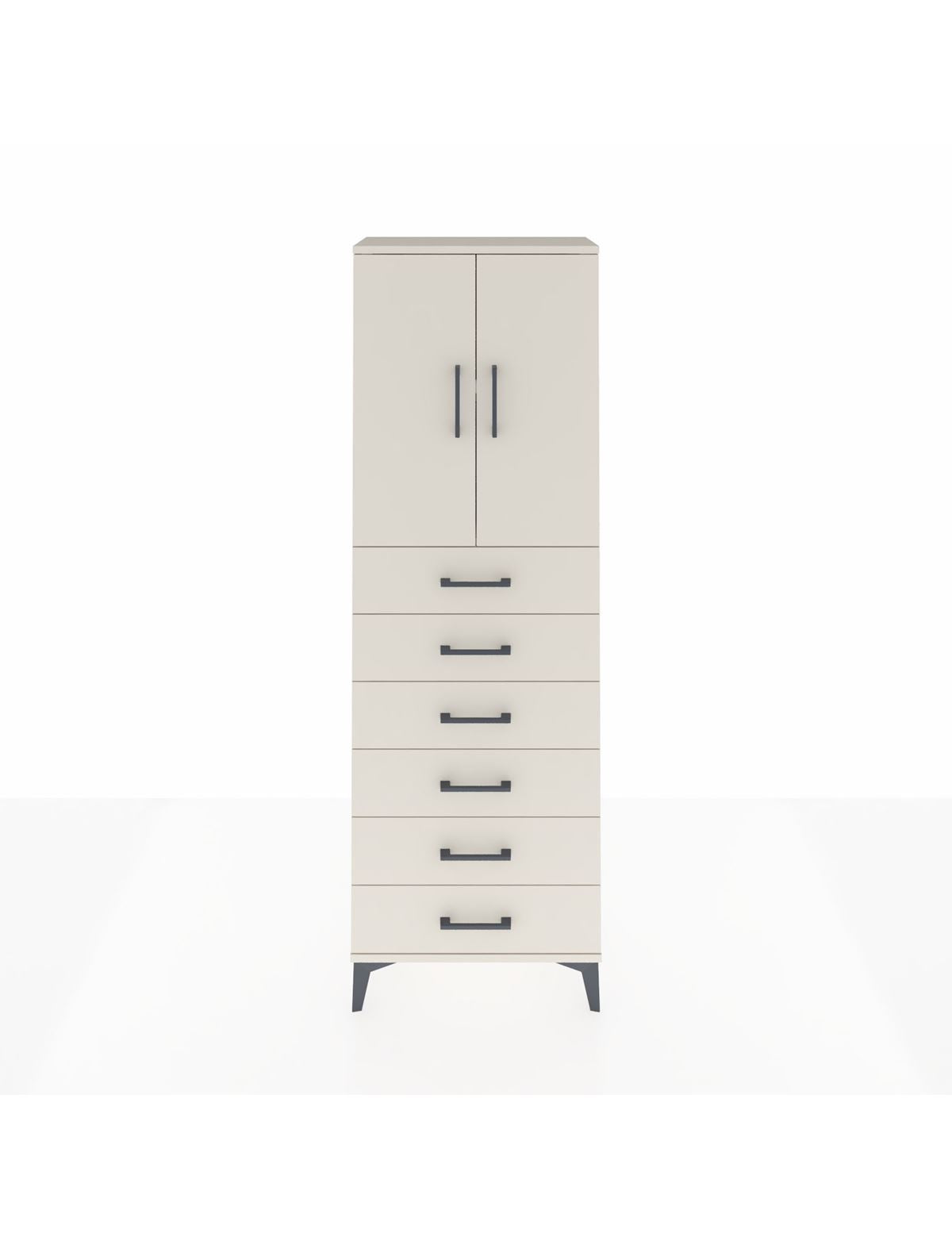 Arges Dolap 2 Raflı 6 Çekmeceli 2 Kapaklı 60x30x182 Aytaşı-Aytaşı