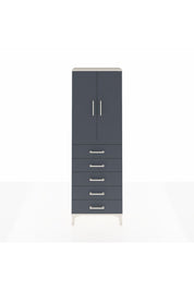 Arges Dolap 3 Raflı 5 Çekmeceli 2 Kapaklı 60x30x182 Aytaşı-Antrasit