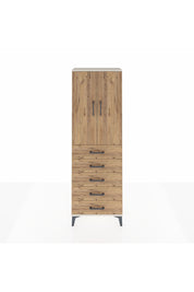 Arges Dolap 3 Raflı 5 Çekmeceli 2 Kapaklı 60x30x182 Aytaşı-Çam