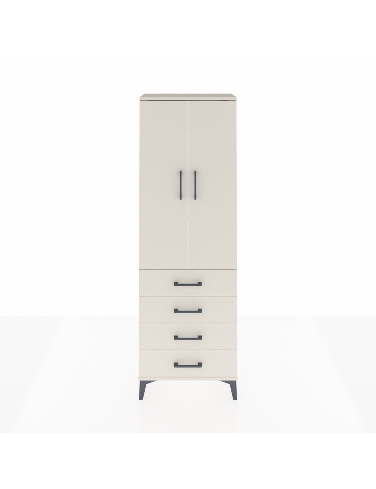 Arges Dolap 3 Raflı 4 Çekmeceli 2 Kapaklı 60x30x182 Aytaşı-Aytaşı