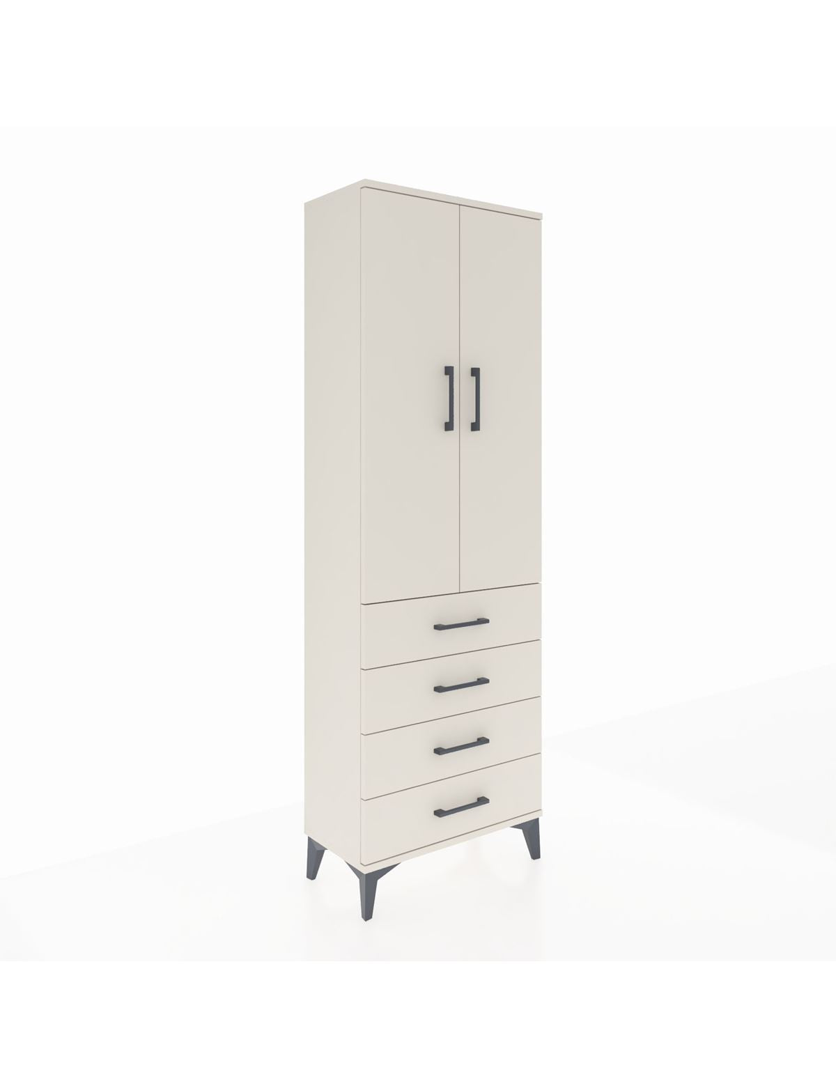 Arges Dolap 3 Raflı 4 Çekmeceli 2 Kapaklı 60x30x182 Aytaşı-Aytaşı