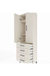 Arges Dolap 3 Raflı 4 Çekmeceli 2 Kapaklı 60x30x182 Aytaşı-Aytaşı