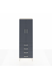 Arges Dolap 3 Raflı 4 Çekmeceli 2 Kapaklı 60x30x182 Aytaşı-Antrasit