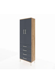 Arges Dolap 3 Raflı 4 Çekmeceli 2 Kapaklı 60x30x182 - S23M005V8A