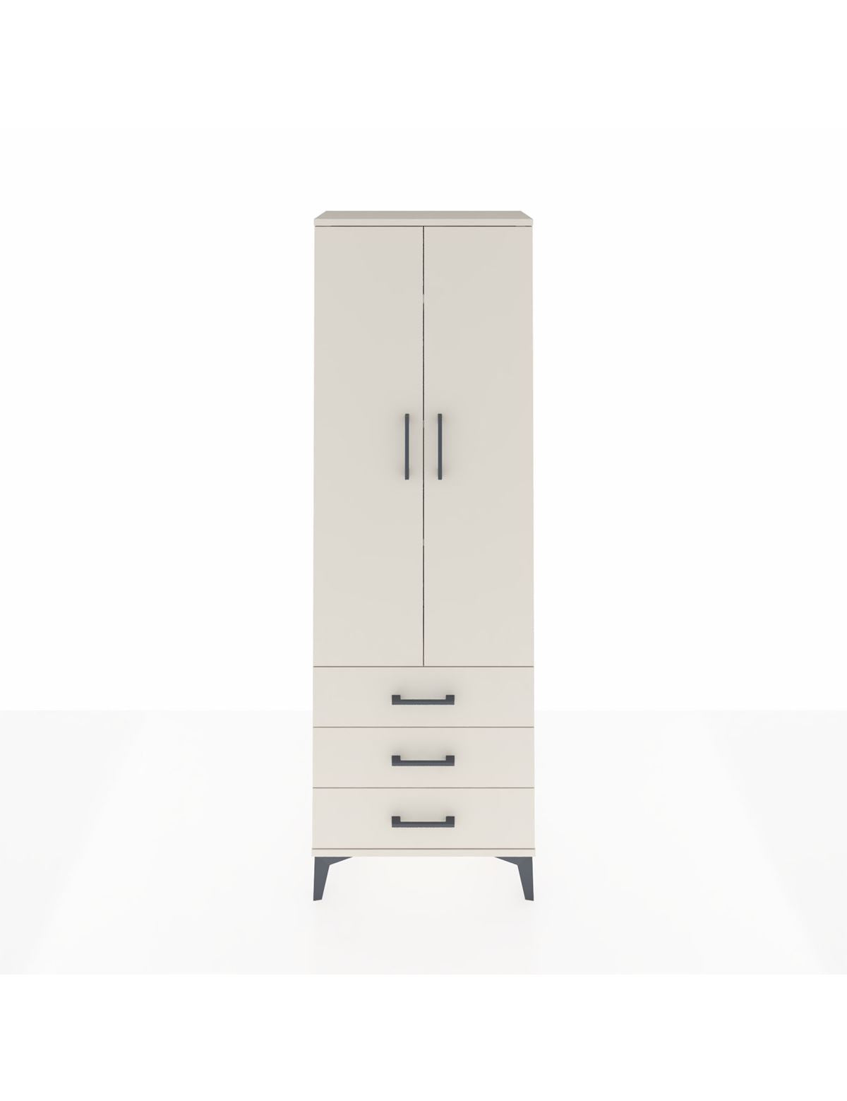 Arges Dolap 4 Raflı 3 Çekmeceli 2 Kapaklı 60x30x182 Aytaşı-Aytaşı