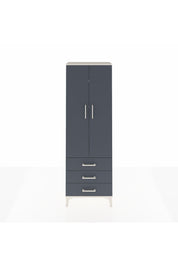 Arges Dolap 4 Raflı 3 Çekmeceli 2 Kapaklı 60x30x182 Aytaşı-Antrasit
