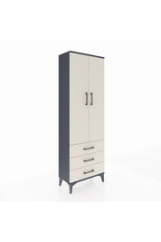 Arges Dolap 4 Raflı 3 Çekmeceli 2 Kapaklı 60x30x182 - S23M006V4A