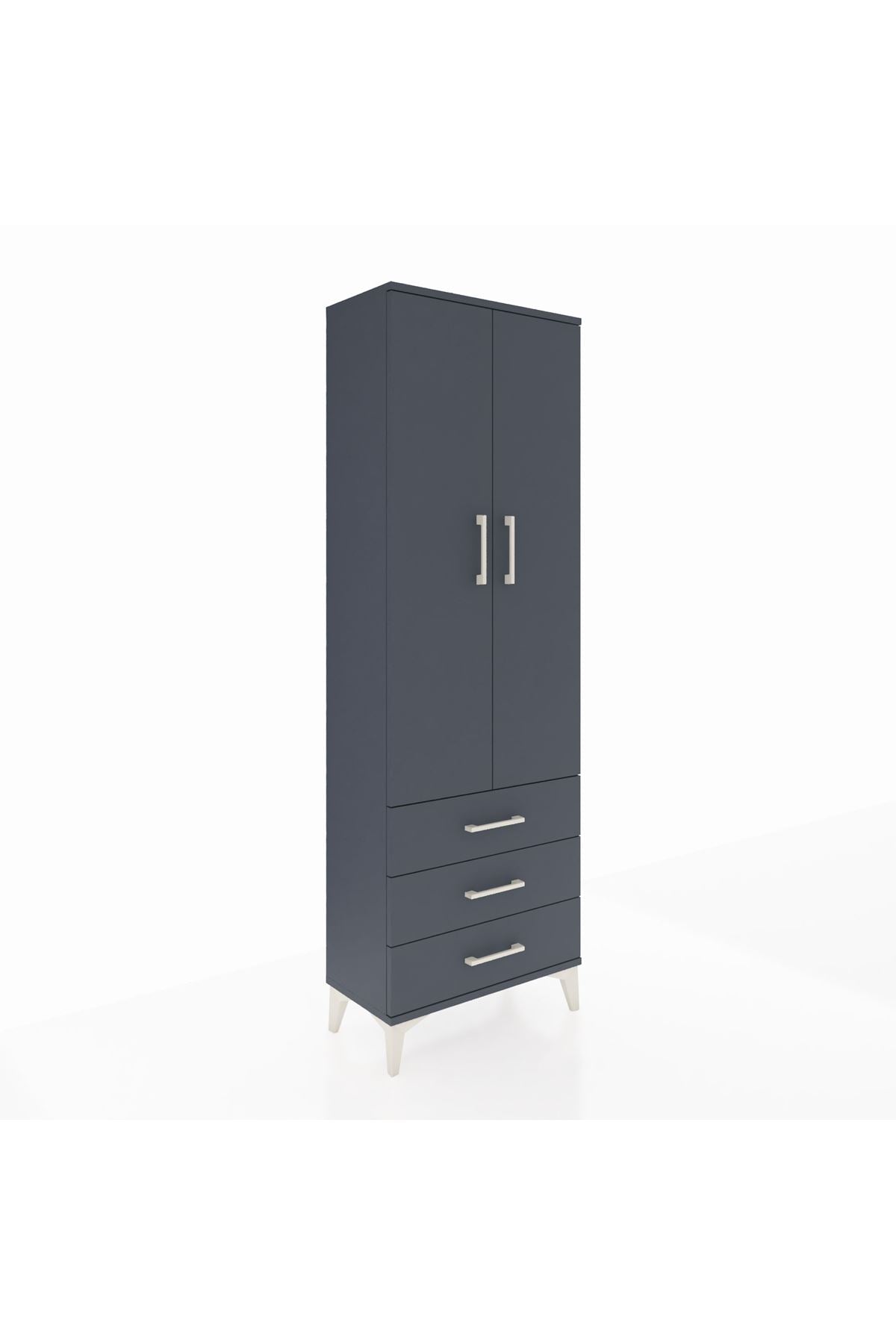 Arges Dolap 4 Raflı 3 Çekmeceli 2 Kapaklı 60x30x182 - S23M006V5A