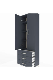 Arges Dolap 4 Raflı 3 Çekmeceli 2 Kapaklı 60x30x182 - S23M006V5A