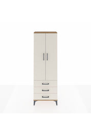 Arges Dolap 4 Raflı 3 Çekmeceli 2 Kapaklı 60x30x182 Çam-Aytaşı