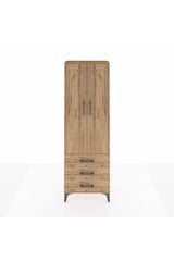 Arges Dolap 4 Raflı 3 Çekmeceli 2 Kapaklı 60x30x182