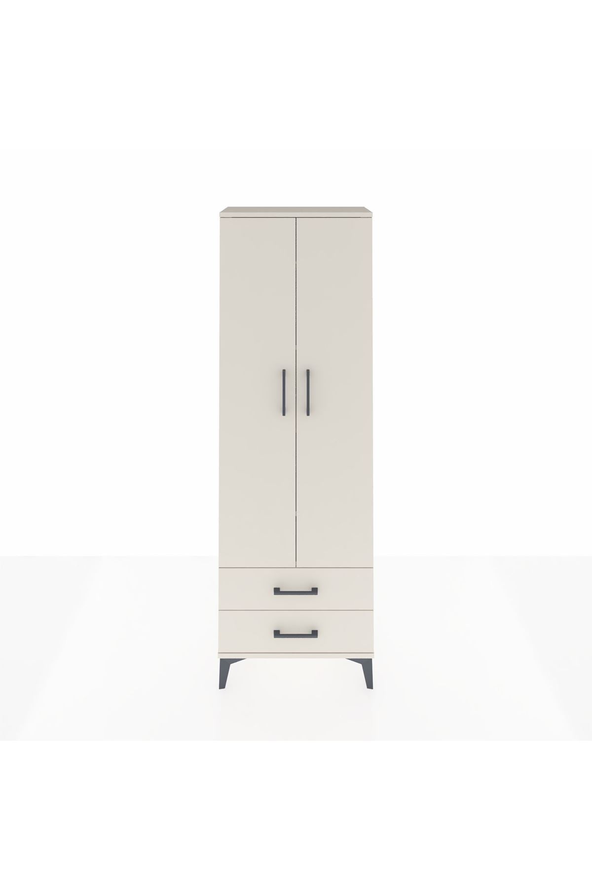 Arges Dolap 5 Raflı 2 Çekmeceli 2 Kapaklı 60x30x182 Aytaşı-Aytaşı