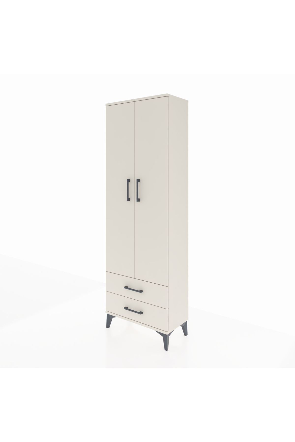 Arges Dolap 5 Raflı 2 Çekmeceli 2 Kapaklı 60x30x182 Aytaşı-Aytaşı