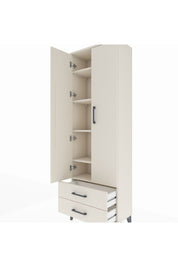 Arges Dolap 5 Raflı 2 Çekmeceli 2 Kapaklı 60x30x182 Aytaşı-Aytaşı