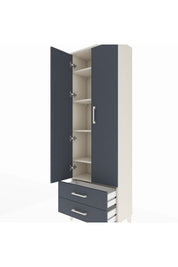 Arges Dolap 5 Raflı 2 Çekmeceli 2 Kapaklı 60x30x182 Aytaşı-Antrasit