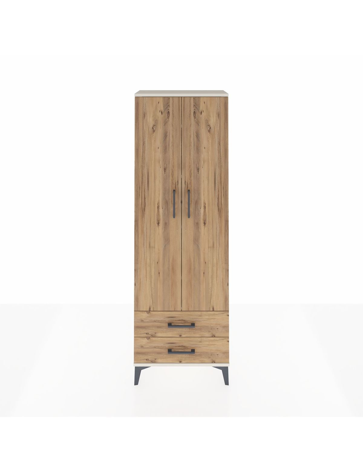 Arges Dolap 5 Raflı 2 Çekmeceli 2 Kapaklı 60x30x182 Aytaşı-Çam