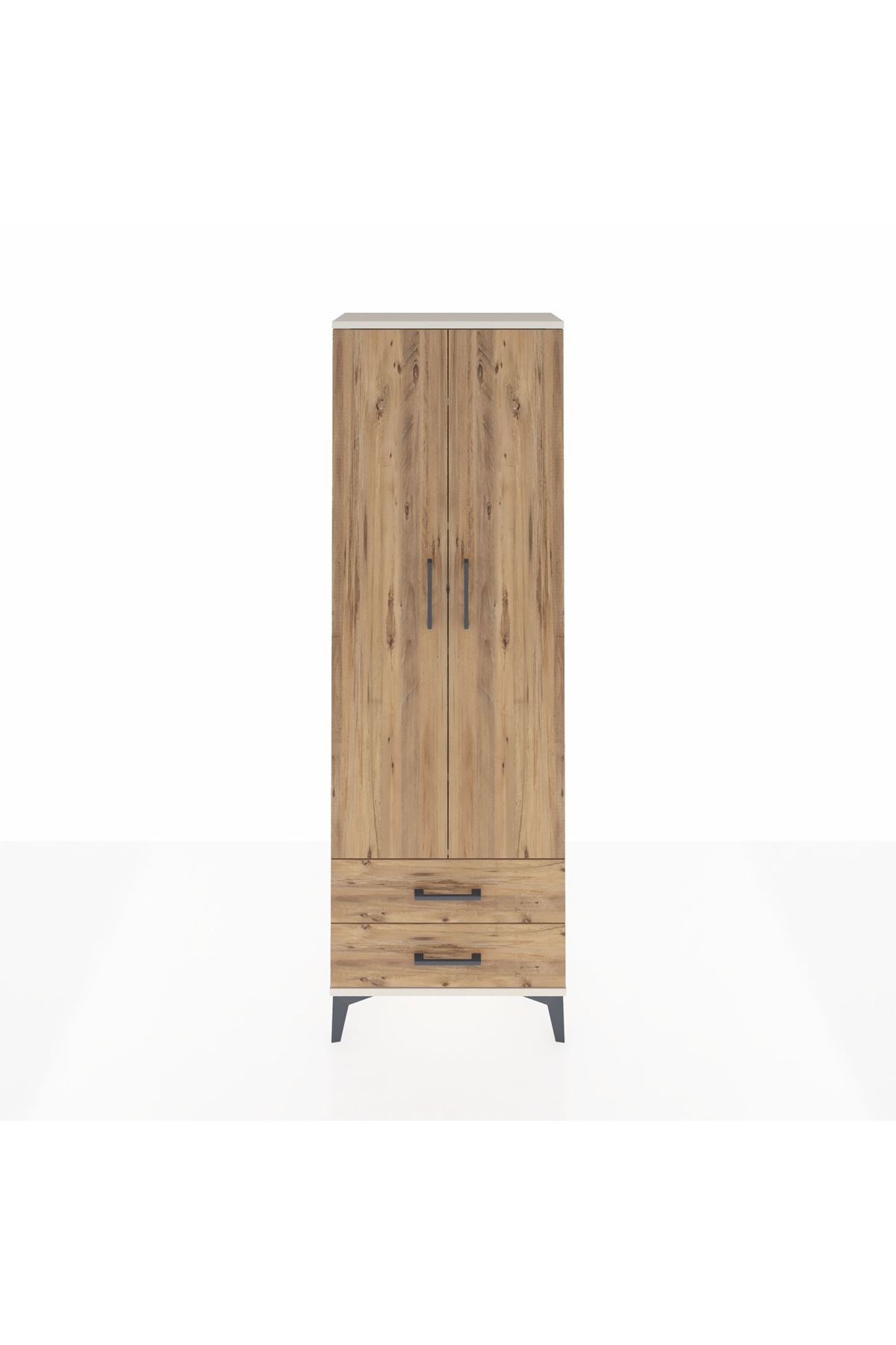 Arges Dolap 5 Raflı 2 Çekmeceli 2 Kapaklı 60x30x182 Aytaşı-Çam