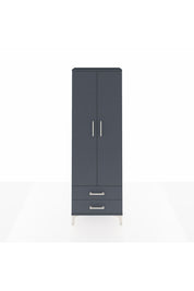 Arges Dolap 5 Raflı 2 Çekmeceli 2 Kapaklı 60x30x182 Antrasit-Antrasit