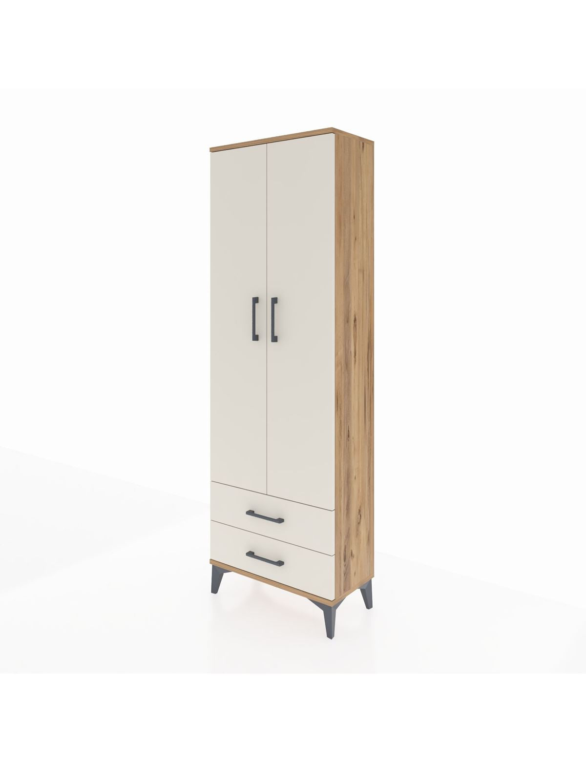 Arges Dolap 5 Raflı 2 Çekmeceli 2 Kapaklı 60x30x182 - S23M007V7A