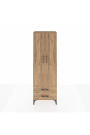 Arges Dolap 5 Raflı 2 Çekmeceli 2 Kapaklı 60x30x182 Çam-Çam