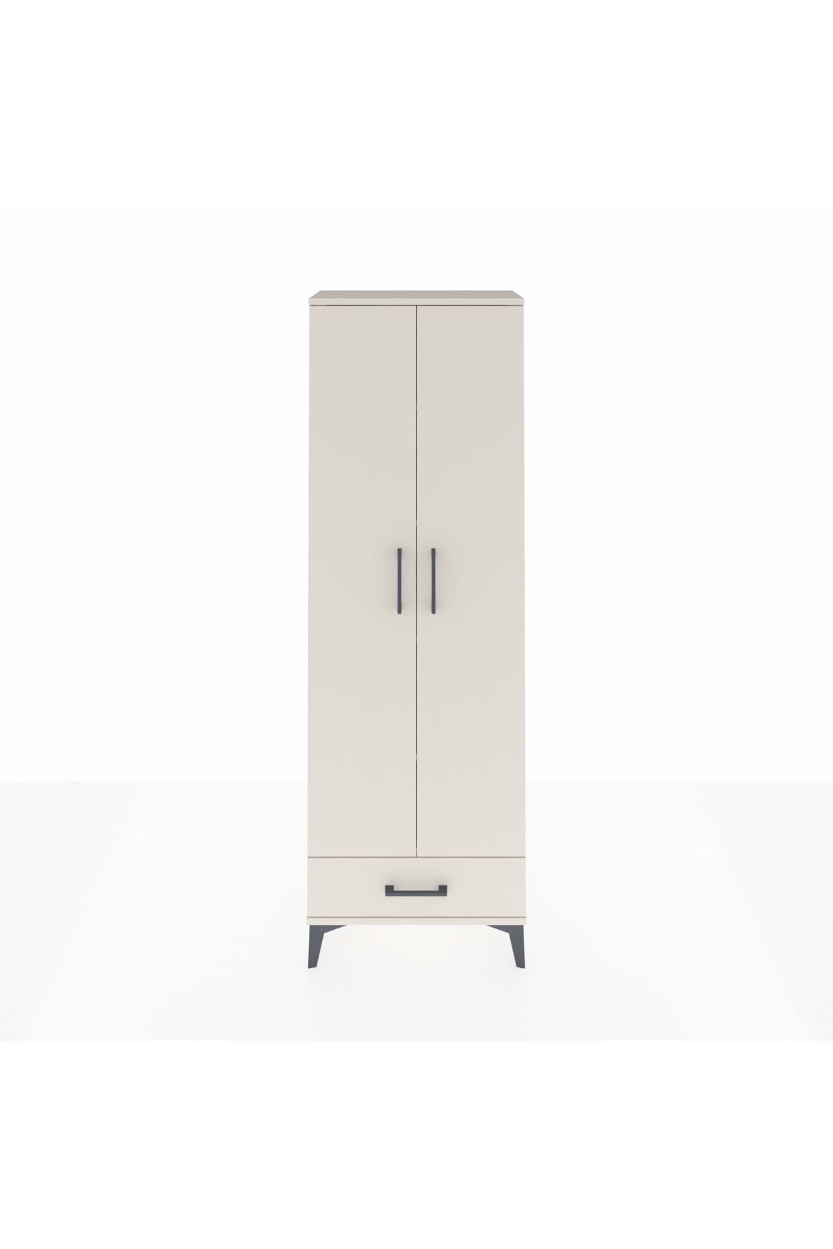 Arges Dolap 5 Raflı Tek Çekmeceli 2 Kapaklı 60x30x182 Aytaşı-Aytaşı