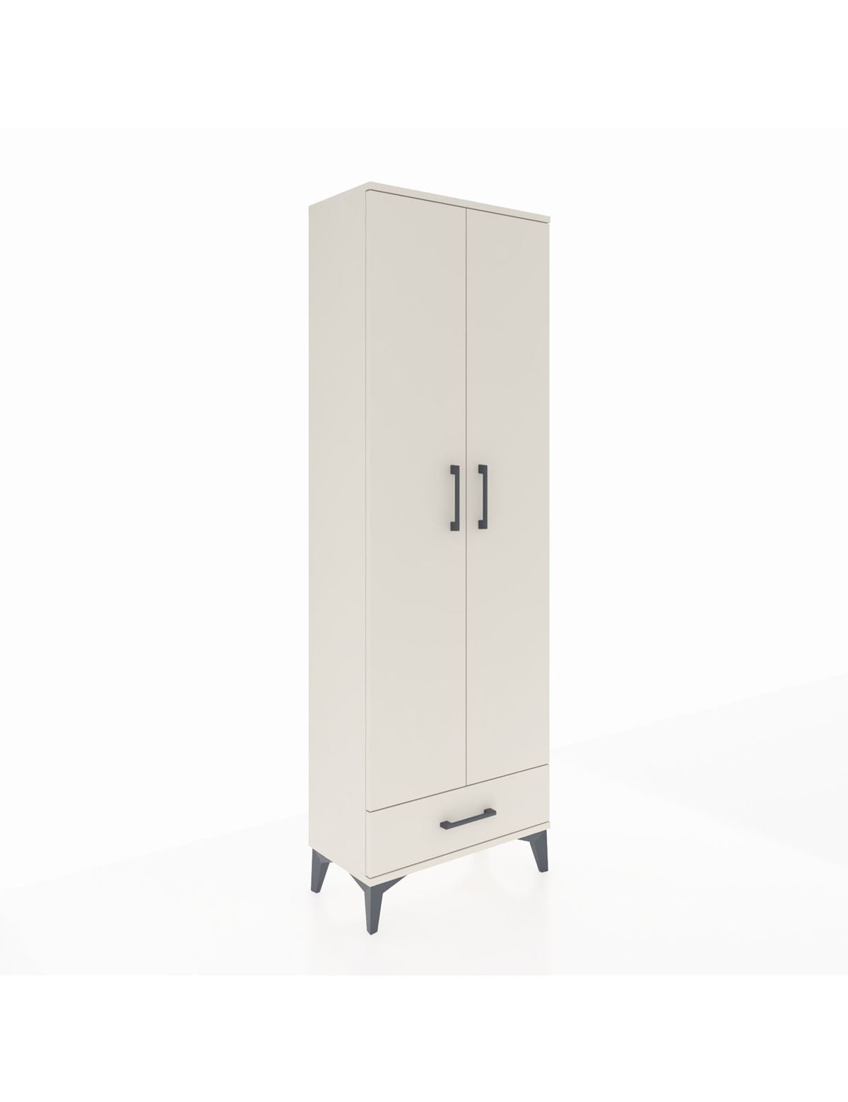 Arges Dolap 5 Raflı Tek Çekmeceli 2 Kapaklı 60x30x182 Aytaşı-Aytaşı