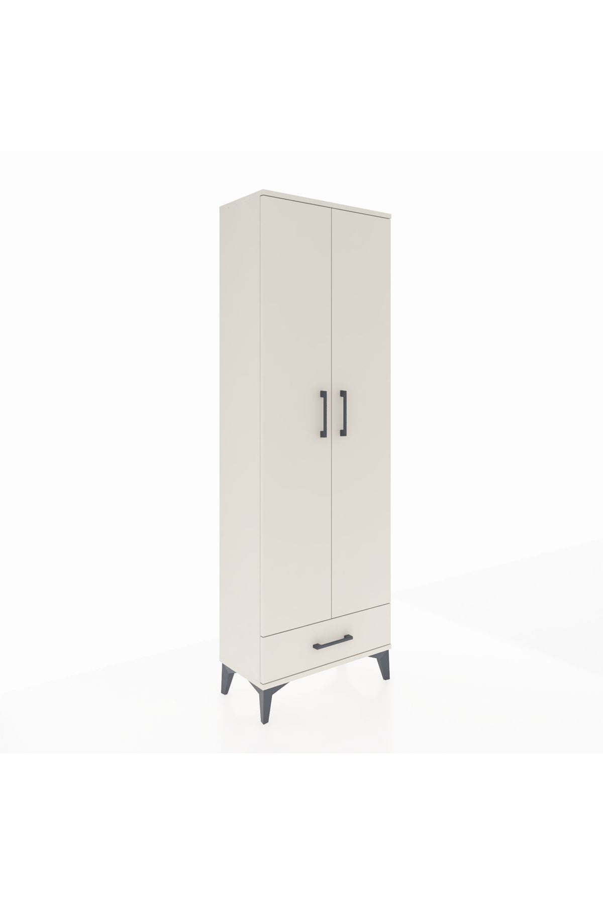Arges Dolap 5 Raflı Tek Çekmeceli 2 Kapaklı 60x30x182 - S23M008V1A