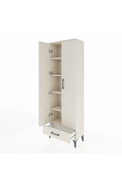 Arges Dolap 5 Raflı Tek Çekmeceli 2 Kapaklı 60x30x182 Aytaşı-Aytaşı