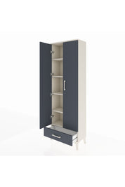 Arges Dolap 5 Raflı Tek Çekmeceli 2 Kapaklı 60x30x182 Aytaşı-Antrasit