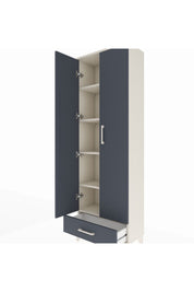 Arges Dolap 5 Raflı Tek Çekmeceli 2 Kapaklı 60x30x182 Aytaşı-Antrasit