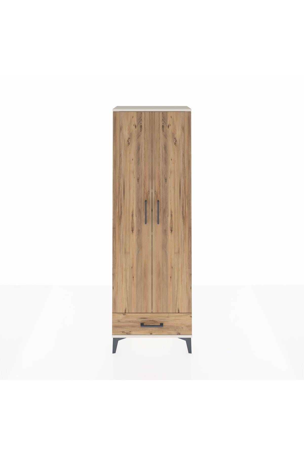 Arges Dolap 5 Raflı Tek Çekmeceli 2 Kapaklı 60x30x182 - S23M008V3A