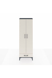 Arges Dolap 5 Raflı Tek Çekmeceli 2 Kapaklı 60x30x182 Antrasit-Aytaşı