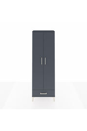 Arges Dolap 5 Raflı Tek Çekmeceli 2 Kapaklı 60x30x182 Antrasit-Antrasit