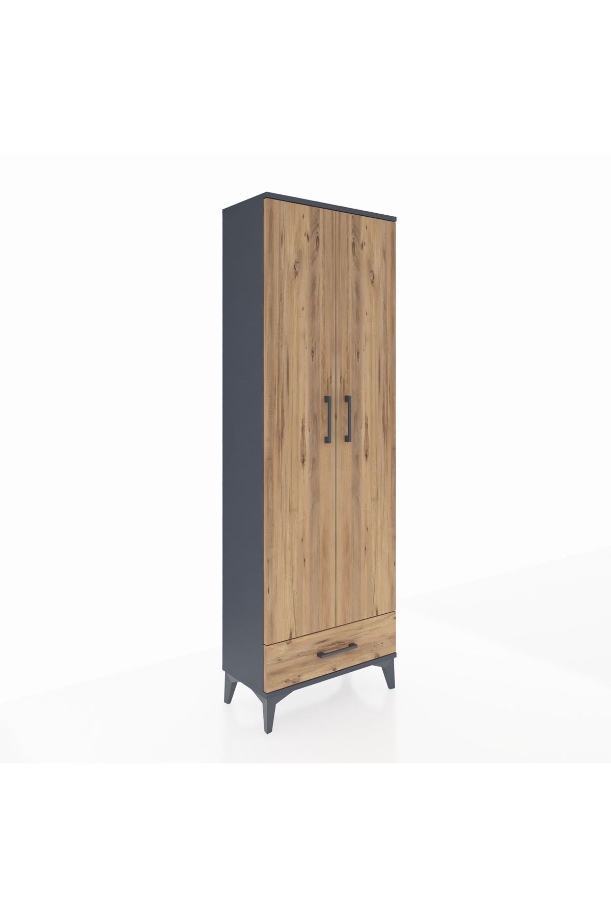 Arges Dolap 5 Raflı Tek Çekmeceli 2 Kapaklı 60x30x182 - S23M008V6A
