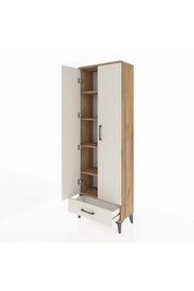 Arges Dolap 5 Raflı Tek Çekmeceli 2 Kapaklı 60x30x182 - S23M008V7A