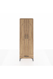 Arges Dolap 5 Raflı Tek Çekmeceli 2 Kapaklı 60x30x182 Çam-Çam