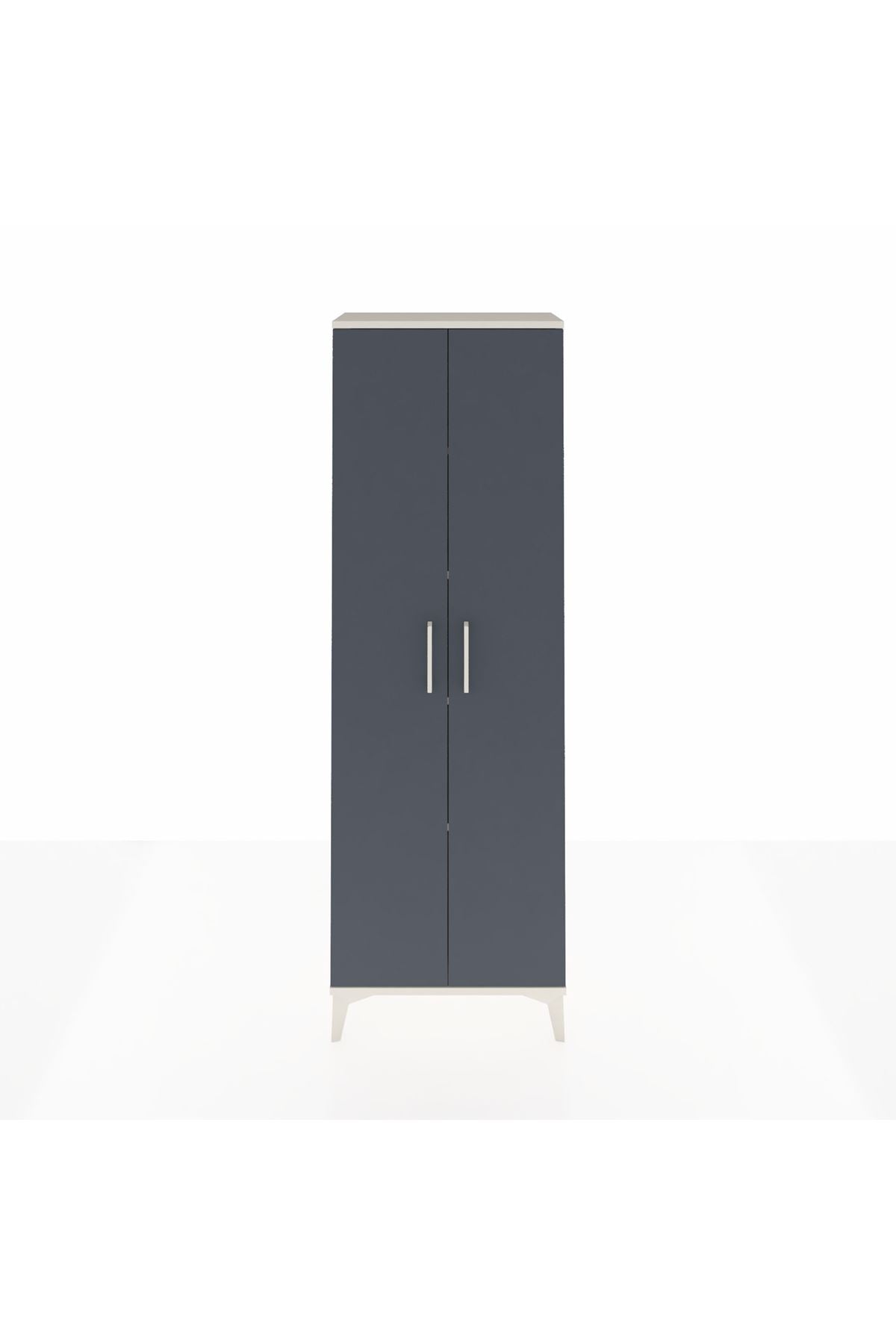 Arges Dolap 4 Raflı 2 Kapaklı 60x30x182 Aytaşı-Antrasit